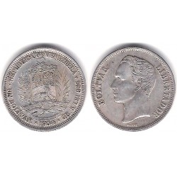 (Y37) Venezuela. 1954. 1 Bolivar (MBC+) (Plata)