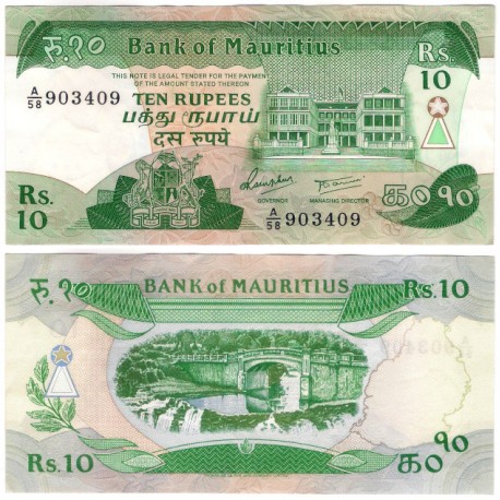 (35) Mauricio. 1985. 10 Rupees (MBC)