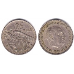 Estado Español. 1957*(64). 25 Pesetas (BC)