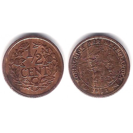 (138) Países Bajos. 1921. ½ Cent (MBC)