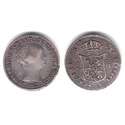 Isabel II. 1852. 1 Real (MBC-) (Plata) Ceca de Sevilla