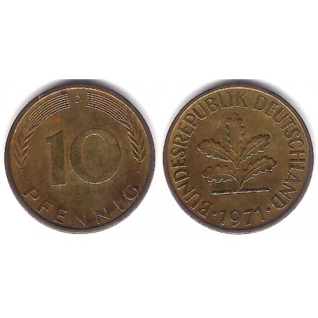 (108) Alemania. 1971(D). 10 Pfennig (MBC)