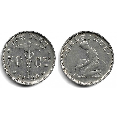 (87) Bélgica. 1922. 50 Centimes (MBC)