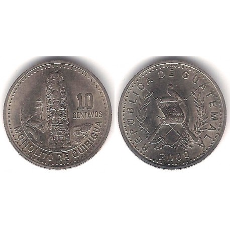 (277.6) Guatemala. 2000. 10 Centavos (MBC)