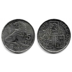 (117.1) Bélgica. 1939. 5 Francs (MBC-)