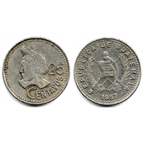 (278.5) Guatemala. 1987. 25 Centavos (MBC)