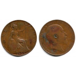 (794.2) Gran Bretaña. 1907. 1 Penny (BC/BC-)