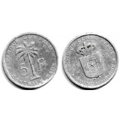 (3) Congo Belga. 1956. 5 Francs (BC)