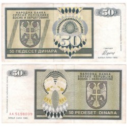 (134a) Bosnia y Herzegovina. 1992. 50 Dinara (MBC+)