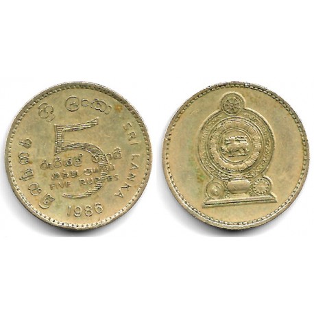 (148.2) Sri Lanka. 1986. 5 Rupees (BC+)