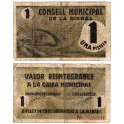 La Bisbal. 1937. 1 Peseta (BC)