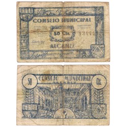 Alcañiz. 1937. 50 Céntimos (RC+/RC) Roturas