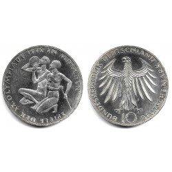 (132) Alemania. 1972(J). 10 Mark (EBC) (Plata)