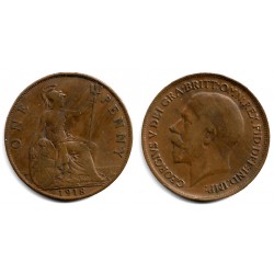 (810) Gran Bretaña. 1918. 1 Penny (BC+)