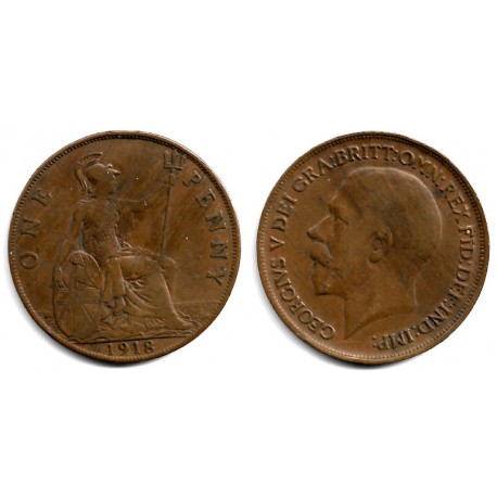 (810) Gran Bretaña. 1918. 1 Penny (BC+)