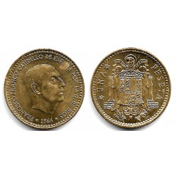 Estado Español. 1966*(19-71). 1 Peseta (EBC+/SC-) Mancha