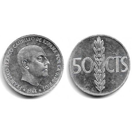 Estado Español. 1966*(19-71). 50 Céntimos (EBC+/SC-)