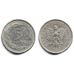 (Y281) Polonia. 1992. 50 Groszy (MBC+)