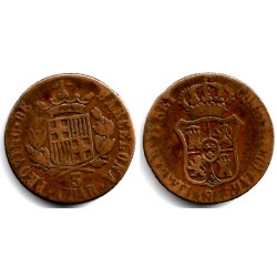 Fernando VII. 1823. 3 Cuartos (BC-/BC) Ceca de Barcelona