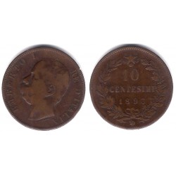 (27.1) Italia. 1893BI. 10 Centesimi (BC)