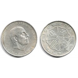 Estado Español. 1966*(19-70). 100 Pesetas (MBC+) (Plata)