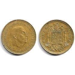 Estado Español. 1966*(19-72). 1 Peseta (BC+)