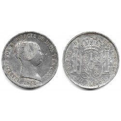 Isabel II. 1852. 10 Reales (MBC/MBC+) (Plata) Ceca de Barcelona