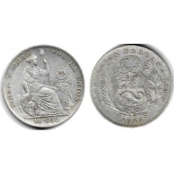 (216) Perú. 1935. ½ Sol (EBC+) (Plata)