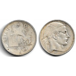 (137) Bélgica. 1950. 50 Francs (MBC) (Plata)