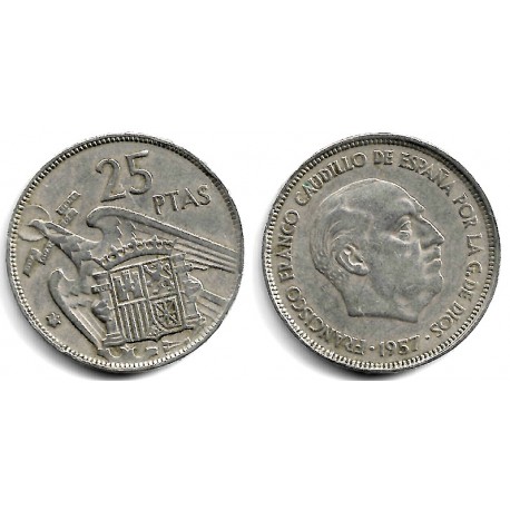 Estado Español. 1957*(67). 25 Pesetas (MBC-)