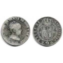 Isabel II. 1849. 4 Reales (BC/BC-) (Plata) Ceca de Madrid CL