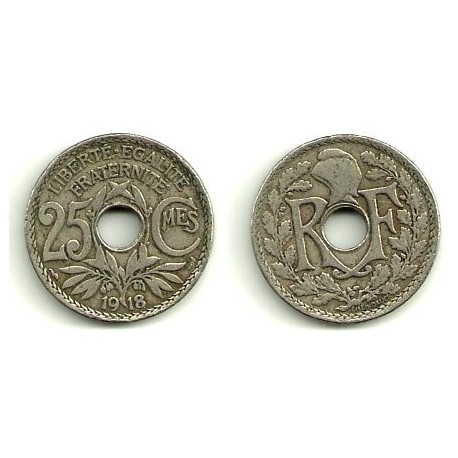 Francia. 1918. 25 Centimes (MBC)