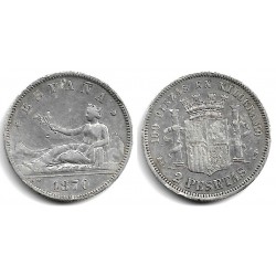 Gobierno Provisional. 1870*(18-73). 2 Pesetas (MBC/MBC-) (Plata) Ceca de Madrid DE-M