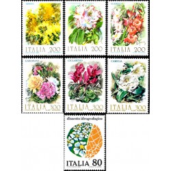 Italia. Diferentes Años. Lote de Sellos (Nuevo) Flora