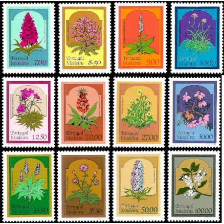 Portugal. 1981-83. Serie de 12 Valores (Nuevo) Flora