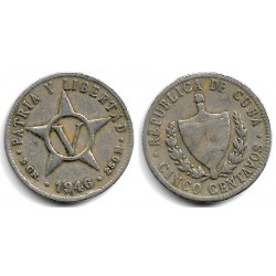 (11.3) Cuba. 1946. 5 Centavos (MBC-)