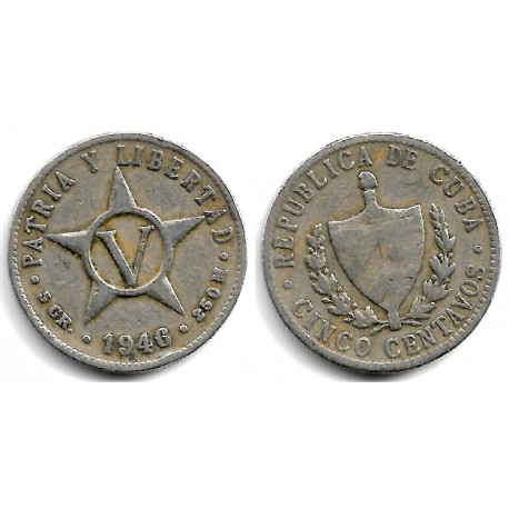 (11.3) Cuba. 1946. 5 Centavos (MBC-)