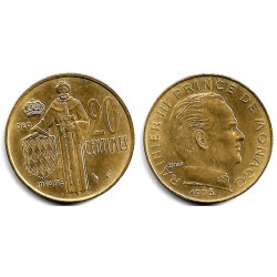 (143) Mónaco. 1976. 20 Centimes (EBC)