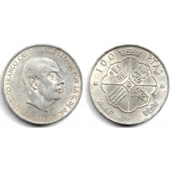 Estado Español. 1966*(19-68). 100 Pesetas (MBC) (Plata)