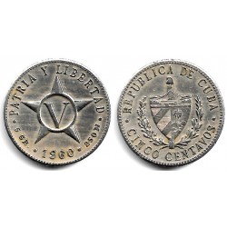 (11.3) Cuba. 1960. 5 Centavos (MBC+)