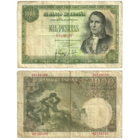 Estado Español. 1949. 1000 Pesetas (BC) Sin serie