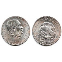 (456) Estados Unidos Mexicanos. 1948. 1 Peso (SC) (Plata)