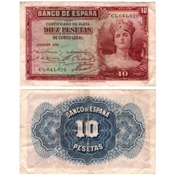 España. 1935. 10 Pesetas (MBC-) Serie C