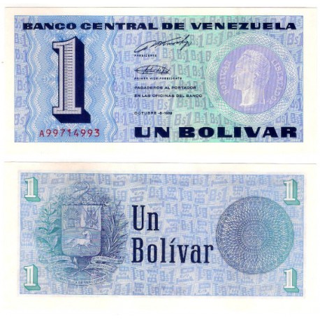 (68) Venezuela. 1989. 1 Bolivar (SC)