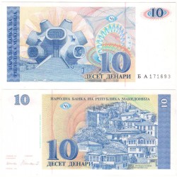 (9a) Macedonia. 1993. 10 Denari (SC)