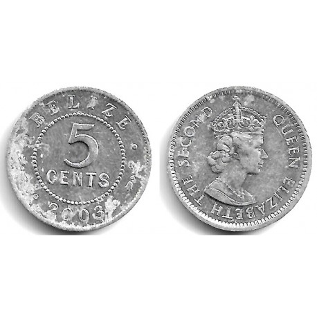 (34a) Belice. 2003. 5 Cents (MBC-)