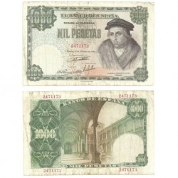 Estado Español. 1946. 1000 Pesetas (BC) Sin Serie. Pequeñas roturas en los margenes