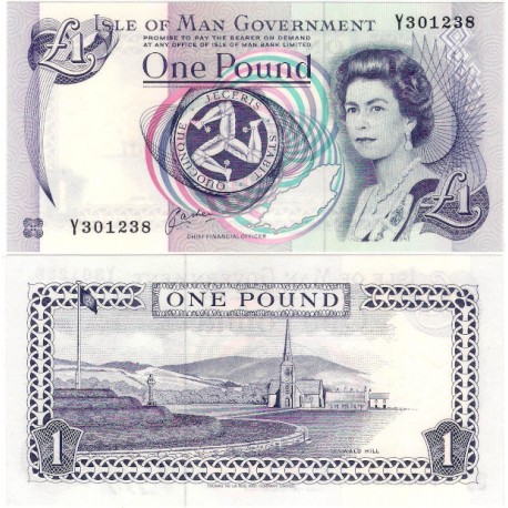 (40b) Isla de Man. 1990-2009. 1 Pound (SC)