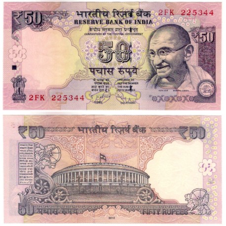 (104f) India. 2013. 50 Rupees (SC)