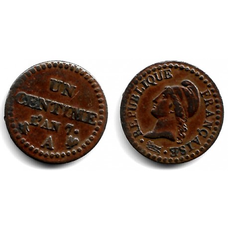 (646) Francia. 1798-99(7). 1 Centime (MBC)